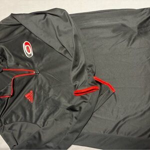Adidas Black and Red Pullover Carolina Hurricanes